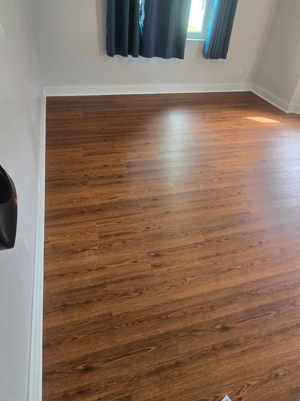 New luxury vinyl plank flooring installed