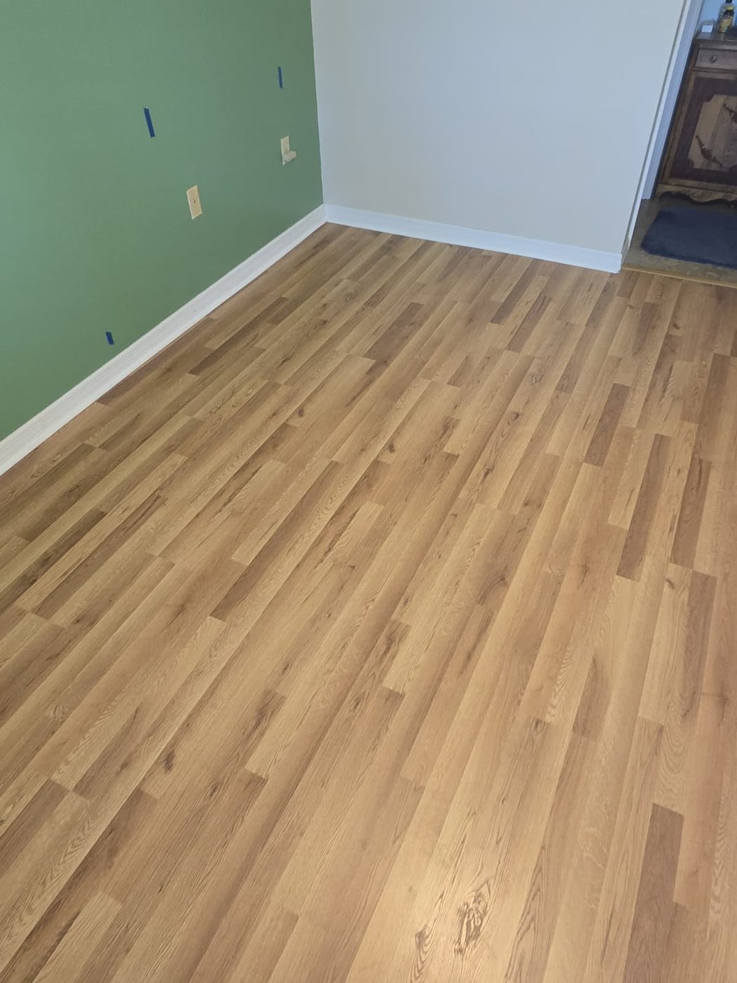 Warm oak vinyl plank flooring